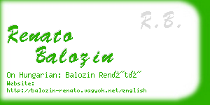 renato balozin business card